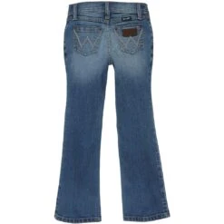 Wrangler Girls' Premium Patch Bootcut Jeans