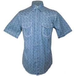 Wrangler Men's 20X A/C Short Sleeve Swirl Print Snap Shirt