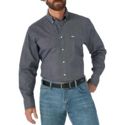 Wrangler Men's 20X Competition Button-Down Print Shirt