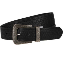 Wrangler Men's Basket Weave Leather Belt
