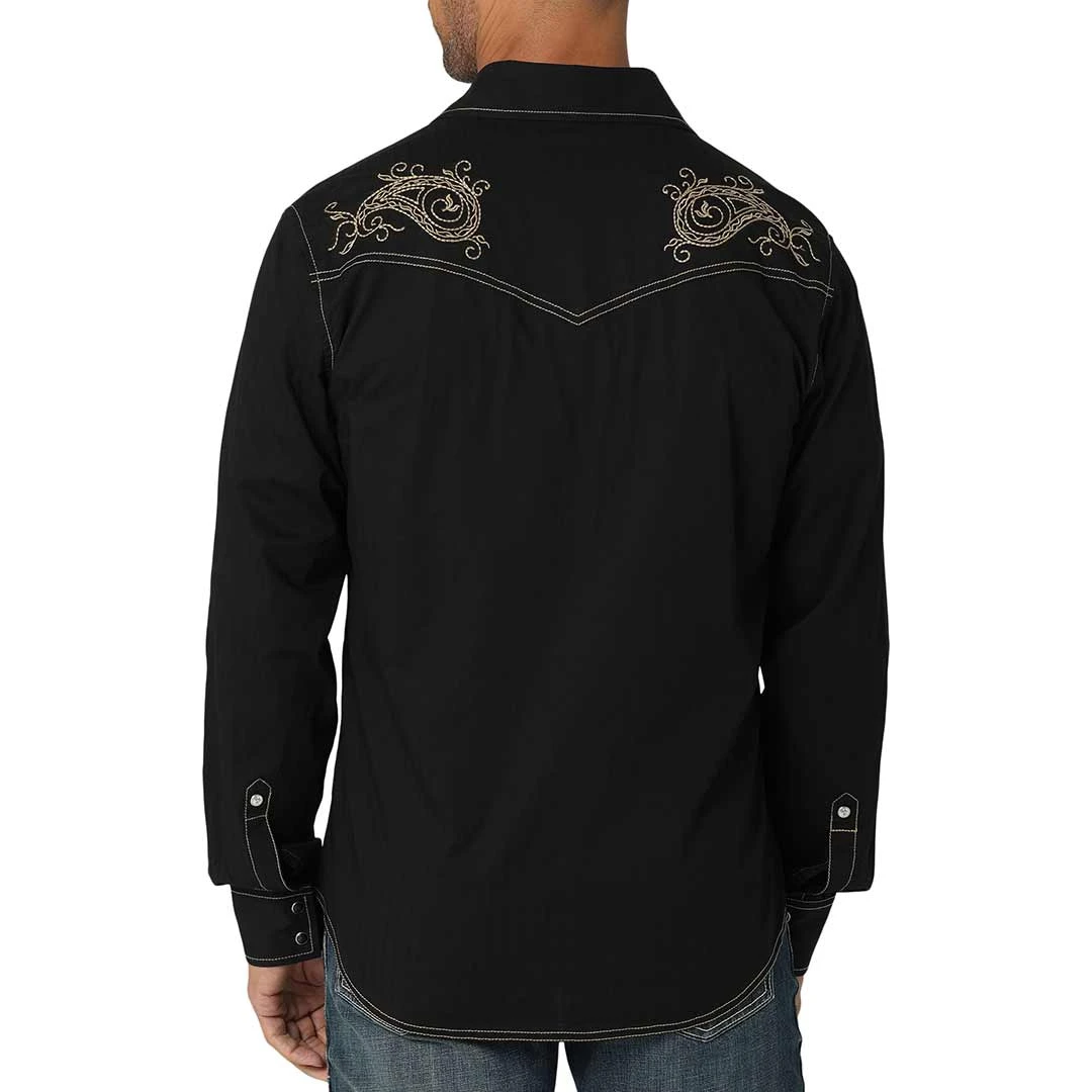 Wrangler Men's Rock 47 Paisley Embroidered Yoke Snap Shirt - Image 2
