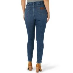 Wrangler Women's Retro High Rise Skinny Green Jeans