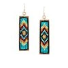 Wyo-Horse Seed Bead Tablet Leatherette Earrings