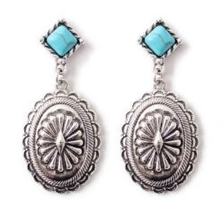 Wyo-Horse Traditional Concho Earrings