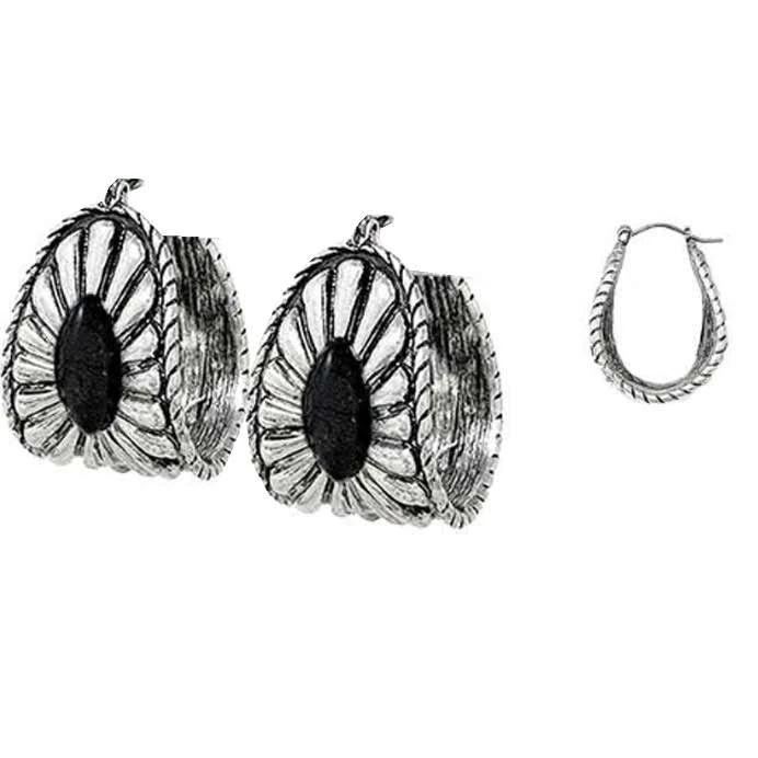 Wyo-Horse Women's Folded Concho Earrings - Image 2