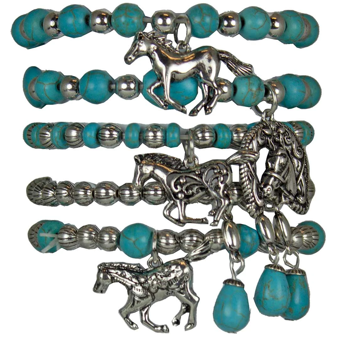 Wyo-Horse Women's Stackable Horse Charm Bracelets - Image 2